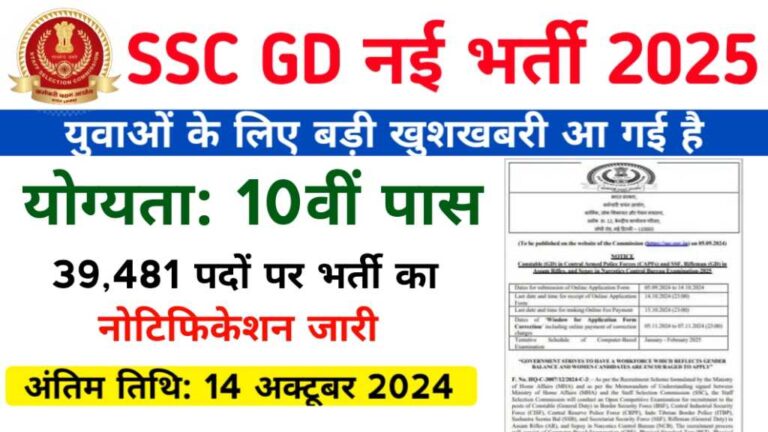 SSC GD Vacancy 2024