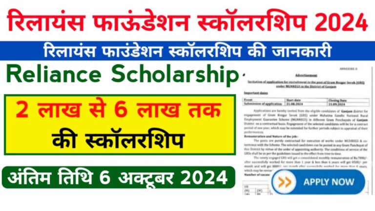 Reliance Scholarship 2024