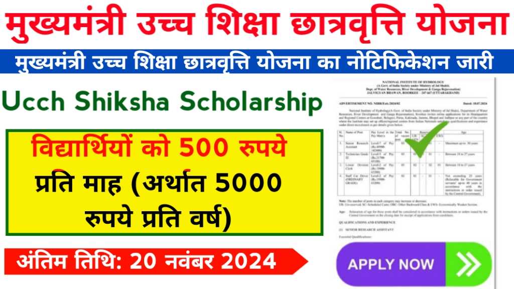 Mukhyamantri Ucch Shiksha Scholarship Yojana